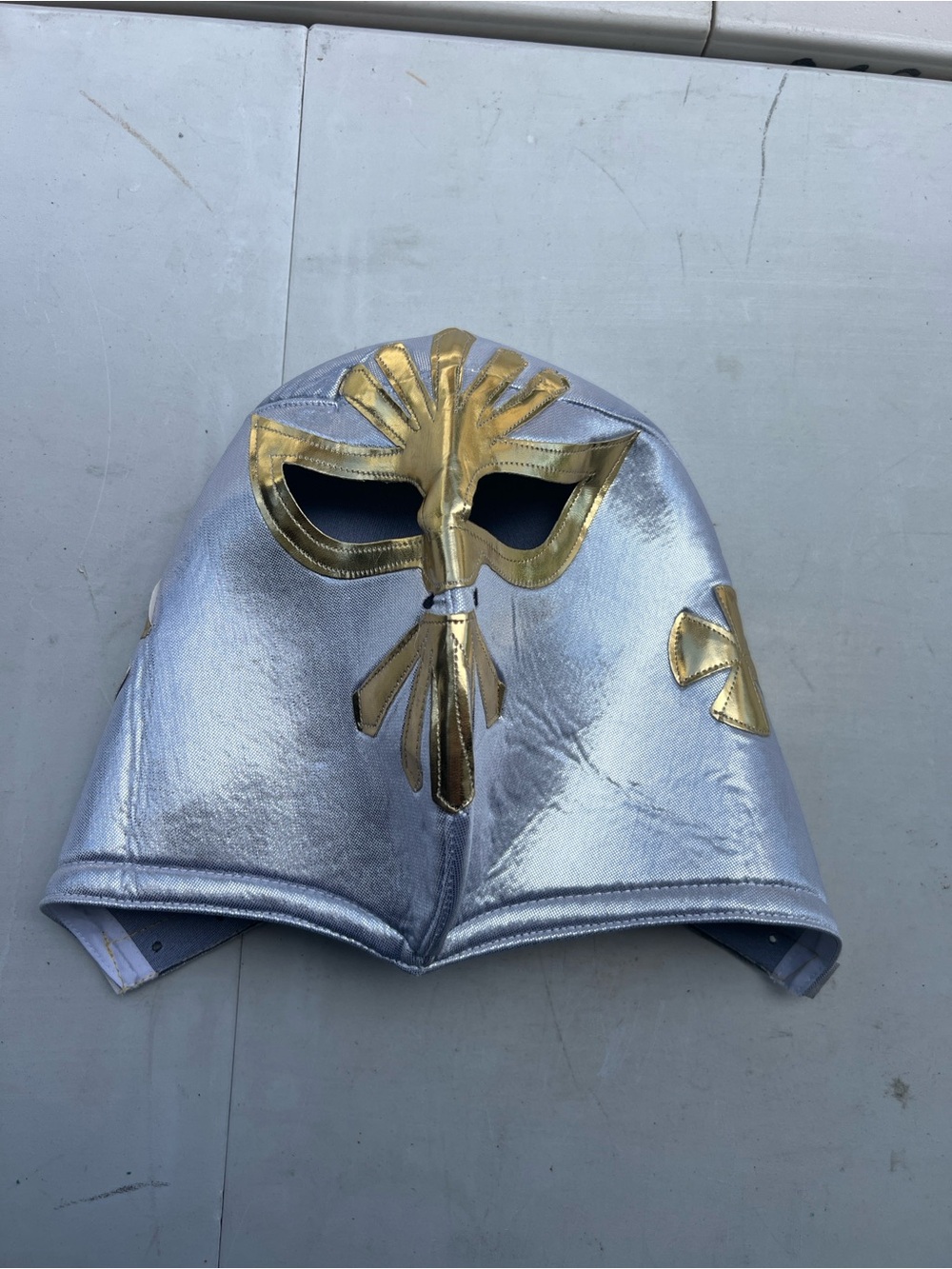 MISTICO Lucha Libre Wrestling Mask Silver Gold Luchador Cosplay Costume Adult